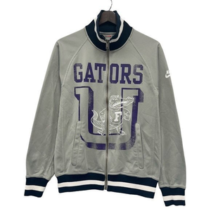 Florida Gators Team Nike Mens Track Jacket Full Zip Retro Logo Swoosh Gray M euc